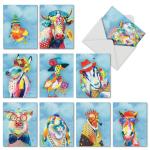 Cartoon Animal Custom Made Greeting Cards Lovely Color Printing Cover For Children for sale