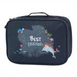 Adjustable Dividers Cosmetic Train Case With Mirror