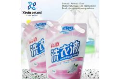 China Custom Logo Plastic Packaging Stand Up Resealable Liquid Plastic Pouches With Gravure Printing supplier
