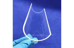 China Custom High Temperature Resistant Transparent Semicircular  Quartz Glass Tile supplier