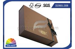 China Customized Design Ribbon Closure Cardboard Gift Box 4C Printing supplier