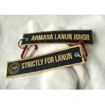 2.5cm 3D Gold Embroidery Logo Keychains