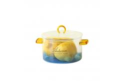 China 3.5L 5.0L Salad Borosilicate Pyrex Glass Cooking Pots supplier