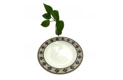 China Durable Melamine Round Plate Tasteless Ripple Dinnerware Salad Plate supplier