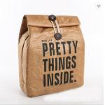 OEM Insulated Kraft Brown Paper Lunch Bag Thermal Cooler Bags For Food Picnic for sale