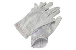 China Stripe Carbon Cleanroom ESD Antistatic Polyester Gloves supplier