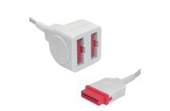 China Compatible GE Marquette Dual Socket IBP Adapter Cable B3072-07 supplier