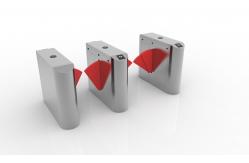 China Dc Brush Motor Security Barrier Gate / Flap Gate Barrier With Safety Mechanism supplier