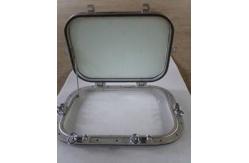 China Marine Steel Bolted & Welding Cabin Windows , Rectangular Windows With Round Angle supplier