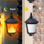 Yard Flickering Flames Wall Lights Outdoor Decorative Hanging Fire Moving Led Lantern for sale