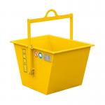 60L Hoist Tipping Bucket Concrete Equipment Parts Customized Yellow for sale