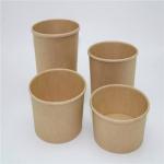 Custom Print Eco-friendly Disposable Food To Go Packaging Container Kraft Paper Rice Soup Cup Take Away Salad Bowl for sale