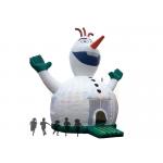 Frozen Inflatable Games Olaf Bounce House Commercial Grade  Logo Custom for sale