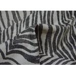 Black And White Striped Plain Weave Fabric / Recycled Cotton Fabric Save Cost