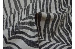 China Black And White Striped Plain Weave Fabric / Recycled Cotton Fabric Save Cost supplier