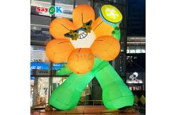 China Customized Giant Lighting Inflatable Rich Flower For Advertising Decoration supplier