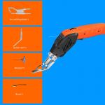 Handheld Electric Hot Knife Fabric Cutter Air Cooling For Rope Weaving Adjustable Temperature for sale