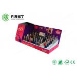 Custom Table Display Box Cosmetic Cardboard PDQ  Counter Display Stand With Holes