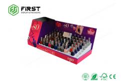 China Custom Table Display Box Cosmetic Cardboard PDQ  Counter Display Stand With Holes supplier