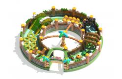 China Inflatable Round Circle Obstacles Course Bouncy Castle For Childrens supplier