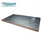 Vinyl Retractable Swim Spa Covers Safe Floating Hot Tub Cover Light Brown for sale