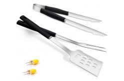 China Multifunction Stainless Steel Bbq Utensil Set , Rustless Heavy Duty Grill Tools supplier