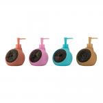 2N1 Kitchen Utensil Caddy Polyresin Soap Dispenser With Cleaning Ball On Side Pocket for sale