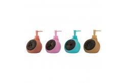 China 2N1 Kitchen Utensil Caddy Polyresin Soap Dispenser With Cleaning Ball On Side Pocket supplier