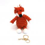 Red Cute Doll Key Chain , Cotton fox key ring 3 Dimensional 18cm Size for sale