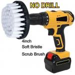 4inch Soft White Bristle Scrub Brush Electric Cleaning Brush For Drill for sale