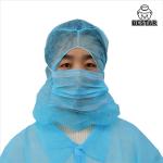 Nonwoven Disposable Balaclava Hood Catering Hats With Mask for sale