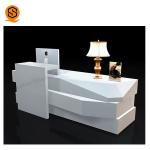 Solid Surface 2 Person Reception Desk With Seamless Joint for sale