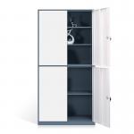 Two Tiers Powder Coated Cold Rolled Steel  Metal Storage Cabinet for sale
