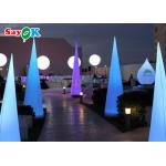 5m Inflatable Lighting Decoration Cone Red Light Post For Party Wedding Event for sale