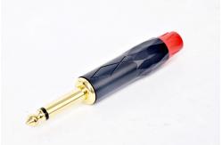 China High quality Black electrophoresis gold-plated waterproof audio 1/4 plug supplier