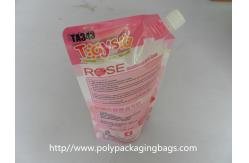 China Customized Red Printed Stand Up Pouch With Spout Packaging Leak Proof supplier