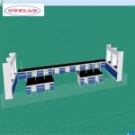 Customized Made madeNumber of Shelves Chemistry Lab Workbench with As Drawing PP for sale
