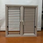 China Frame Surface Treatment Powder Coating Aluminum Louver Window With Invisible Function manufacturer