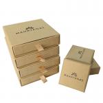 Jewellery Slide Open Gift Boxes Eco Friendly Recycled Brown Kraft Paper Boxes for sale