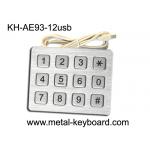 Ruggedized Kiosk Numeric 4 x 3 Metal Keypad Stainless Steel with 12 Keys for sale