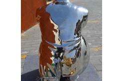 China Outside Stainless Steel Sculpture Casting Mirrored Figure And Globe supplier