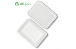 China Compostable Sugarcane Bagasse 650ml Box Take Away Food Containers With Lid supplier