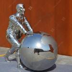 Outdoor Stainless Steel Statue  Mirror Polished Modern Metal Statue for Garden for sale