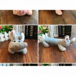 20cm short fabric chewing dog toy with sounding balloon for training