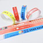 Adjustable Size Paper Event Wristbands Printable In Neon Colors for sale
