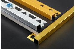 China Anodized Aluminium Edge Trim Profiles With Hole Punched 0.7-2mm Thickness supplier