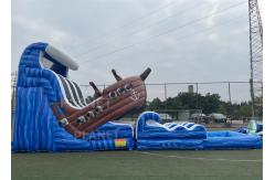 China Commercial Pirate Ship Slides Inflatable Water Games With Pool supplier
