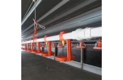 China 120L Pan Feeding System For Broiler Chicken Pan Feeder Yellow Red supplier