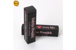 China Custom Printed Eyelash Serum Cosmetic Makeup Paper Black Box Packaging supplier