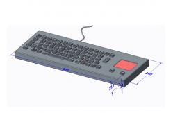 China 64 Keys Stainless Steel Industrial Desktop Keyboard With Touchpad Backlight supplier